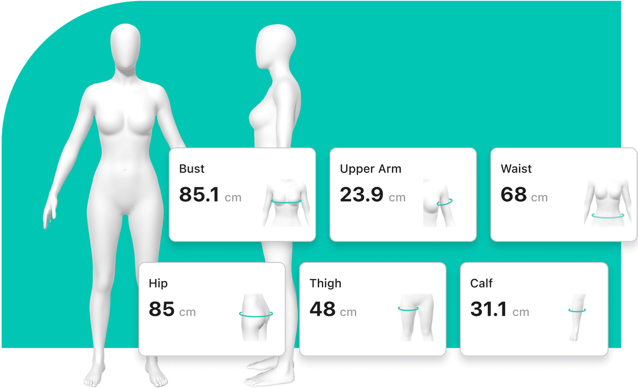 seamai Bodygram的身体测量