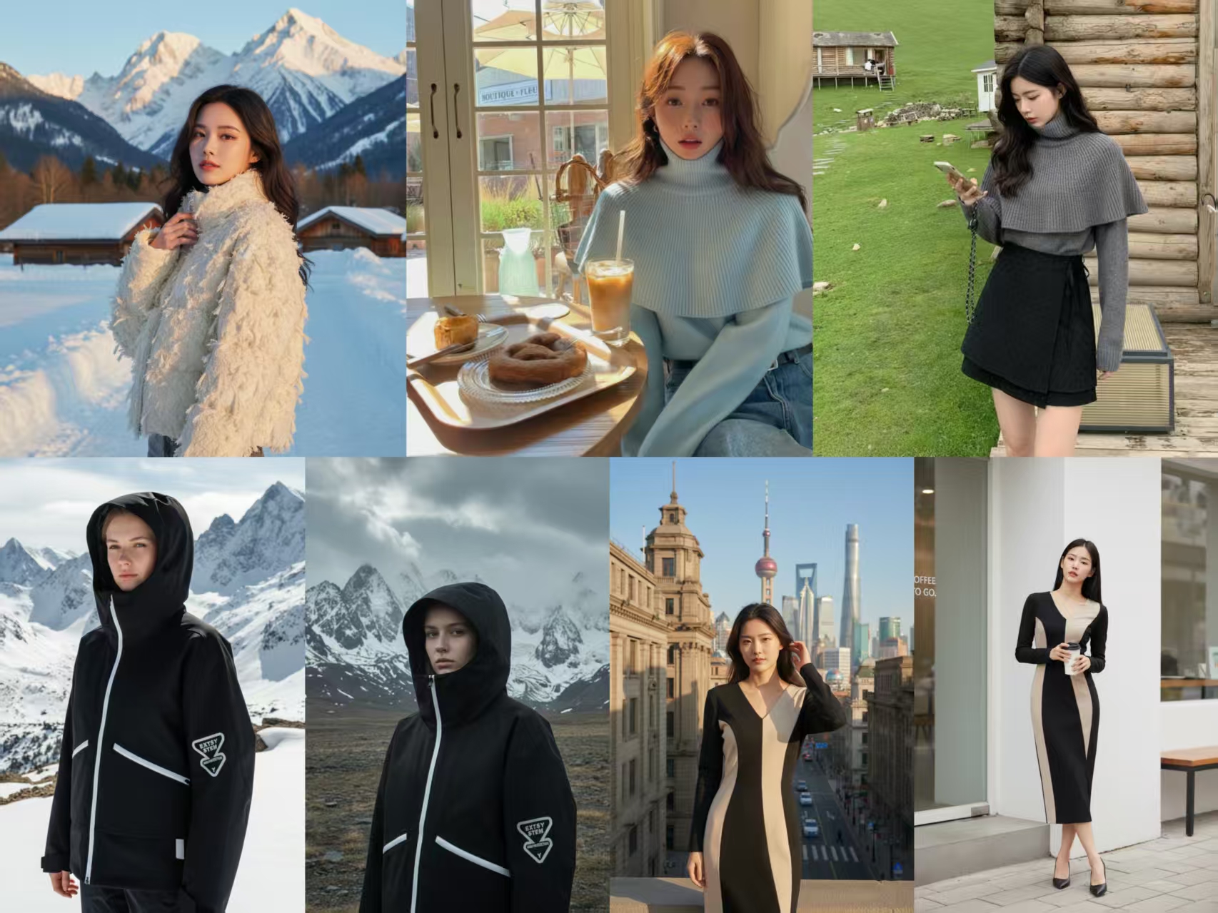 SeamAI第七期虚拟模特试衣效果图